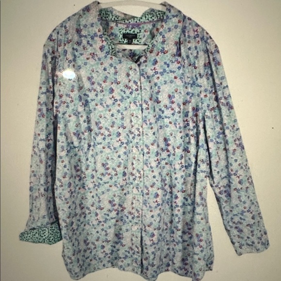 Talbot, modern classic shirt in Ditsy Floral with contrast flip cuff, size large - Picture 3 of 15